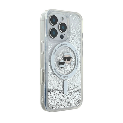 Karl Lagerfeld hc magsafe liq. glitter kc heads transparent  iphone 16 pro