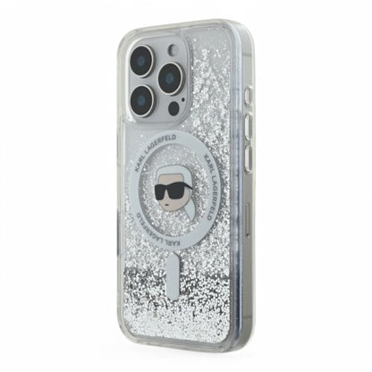 Karl Lagerfeld hc magsafe liq. glitter k. head transparent  iphone 16 pro
