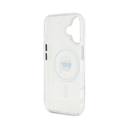 Karl Lagerfeld hc magsafe iml metal k. head white  iphone 16