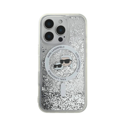 Karl Lagerfeld  hc magsafe liq. glitter kc heads transparent iphone 16