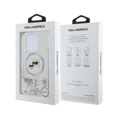 Karl Lagerfeld  hc magsafe liq. glitter kc heads transparent iphone 16