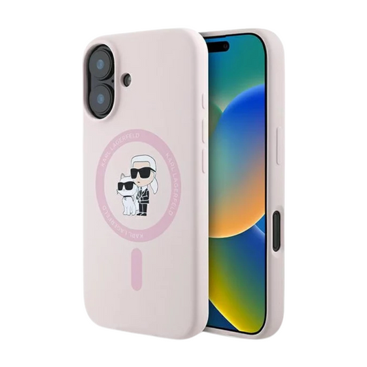 Karl Lagerfeld  hc magsafe silicone kc heads ring pink  iphone 16