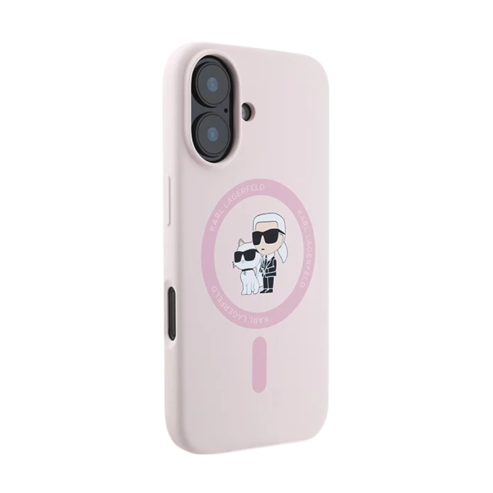 Karl Lagerfeld  hc magsafe silicone kc heads ring pink  iphone 16