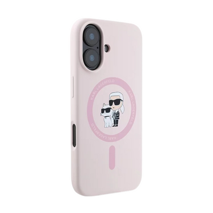 Karl Lagerfeld  hc magsafe silicone kc heads ring pink  iphone 16