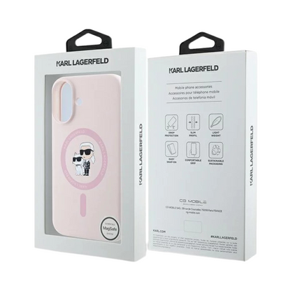 Karl Lagerfeld  hc magsafe silicone kc heads ring pink  iphone 16