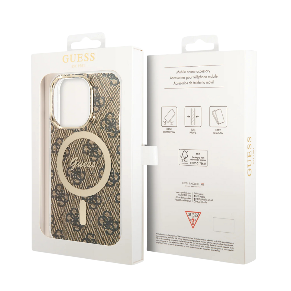 Guess hc magsafe iml 4g brown  iphone 16 pro