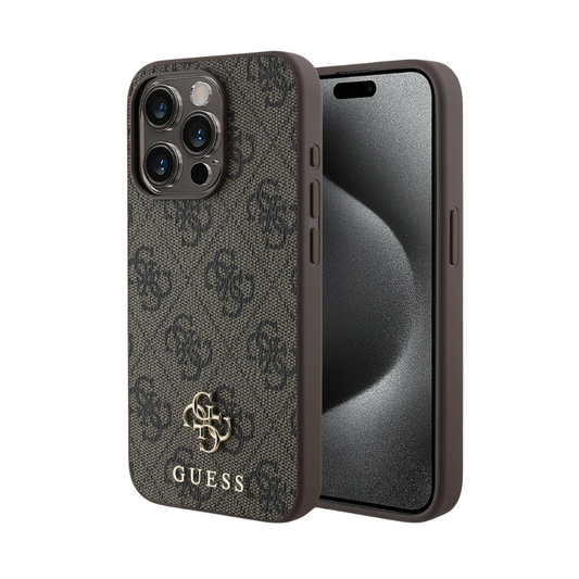 Guess hc magsafe pu 4g small 4g and classic brown iphone 16 pro