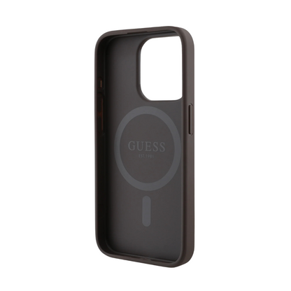 Guess hc magsafe pu 4g small 4g and classic brown iphone 16 pro