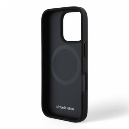 Mercedes-Benz mb hc magsafe textured and plain leather black  iphone 16 pro