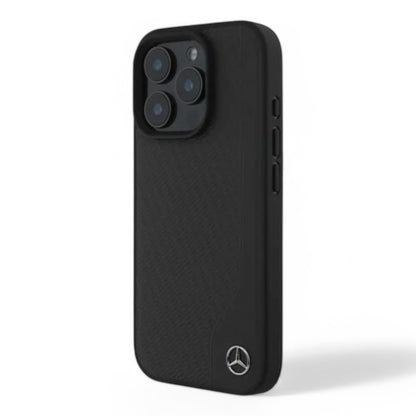 Mercedes-Benz mb hc magsafe wood imitation leather black iphone 16 pro