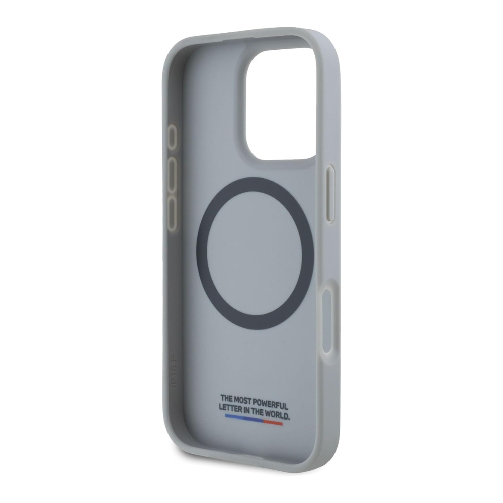 BMW hc m magsafe pu carbon tricolor line grey iphone 16 pro