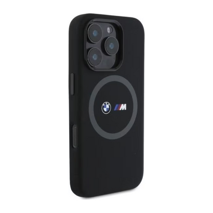 BMW hc m magsafe silicone printed ring black iphone 16 pro
