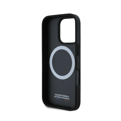BMW hc m magsafe pu carbon tricolor line black iphone 16 pro max