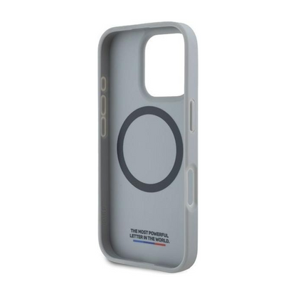 BMW hc m magsafe pu carbon tricolor line grey iphone 16 pro max