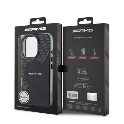 Amg magsafe case double layer black&red iphone 16