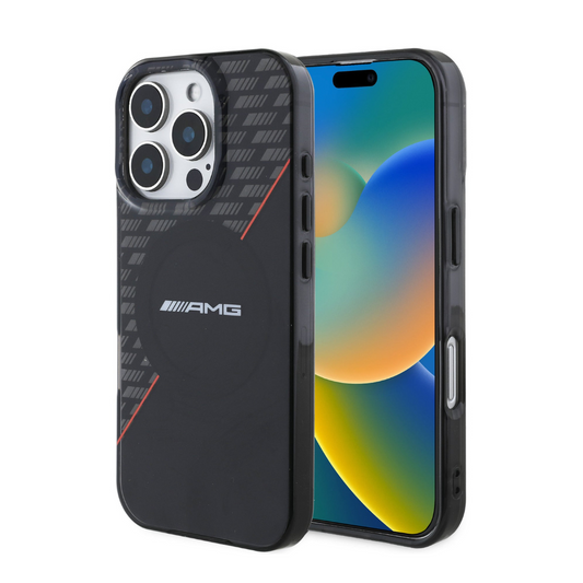 Amg magsafe case double layer black&red iphone 16 pro max