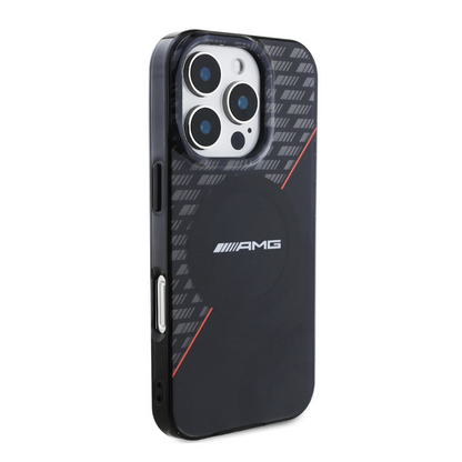 Amg magsafe case double layer black&red iphone 16 pro max