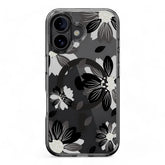 Estuche switcheasy skin iphone 16 plus style m pattern shockproof case black flower color multicolor