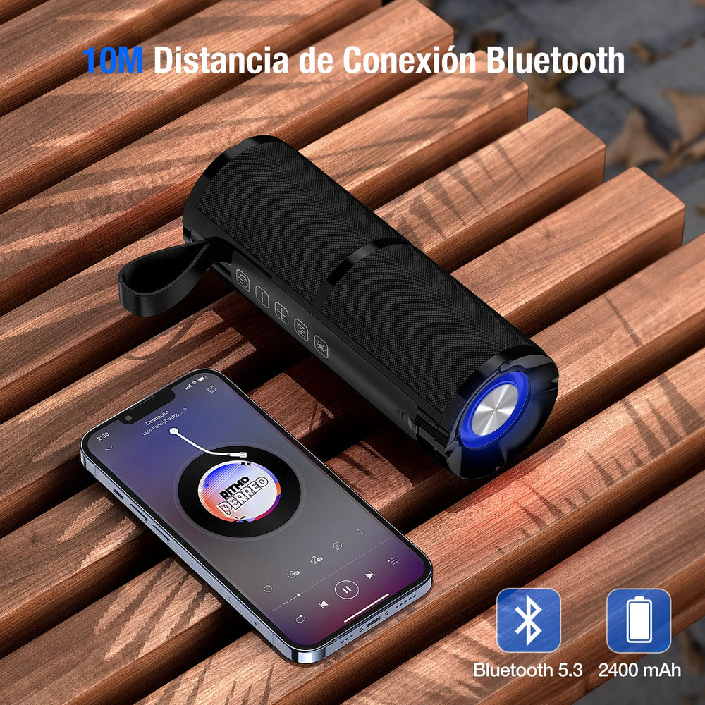 Gadget 1hora bocina bluetooth portatil 5.3 boc060 color negro