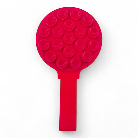Gadget the king magsafe circular suction cup with neon fuchsia grip