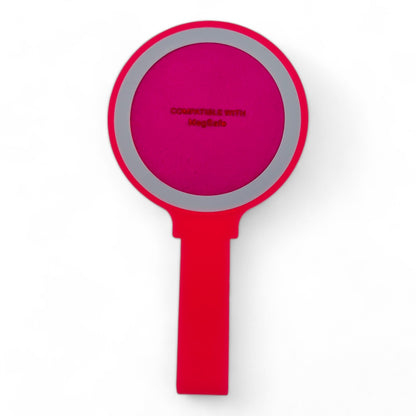 Gadget the king magsafe circular suction cup with neon fuchsia grip