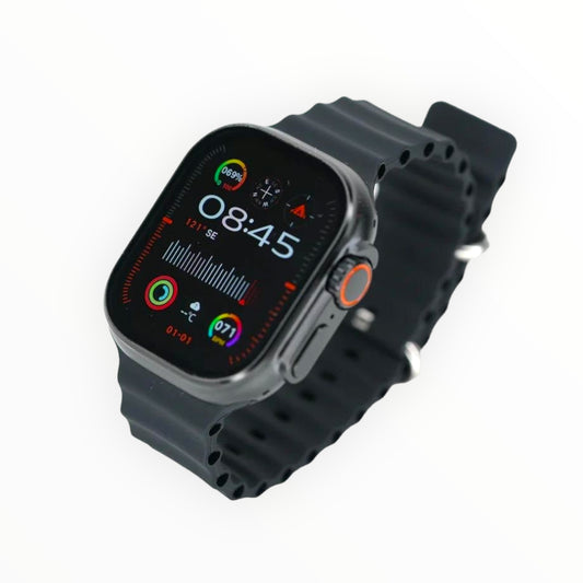 Generic gadget smart watch ultra 2 v9 with black bracelet black color