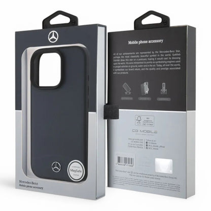 Mercedes-Benz mb hc magsafe textured and plain leather navy iphone 16 pro