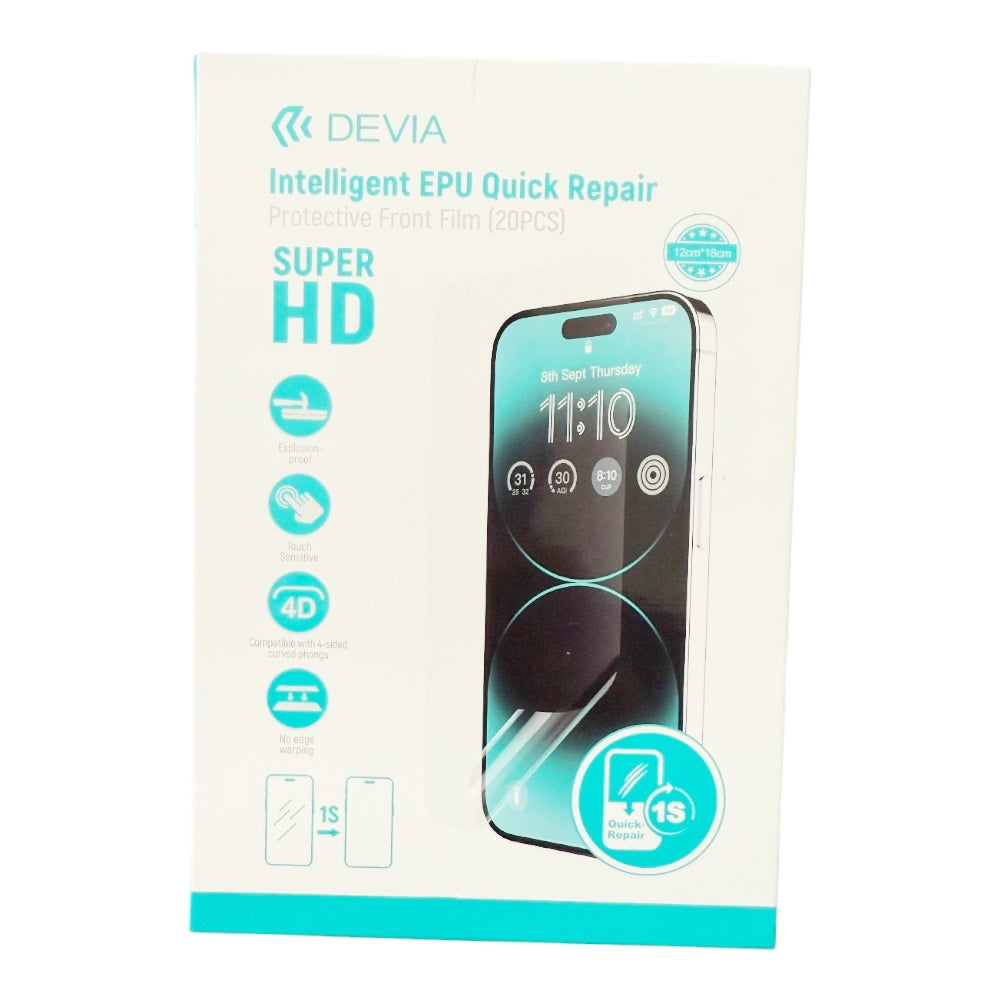 Protector pantalla devia film epu quick repair super hd color transparente