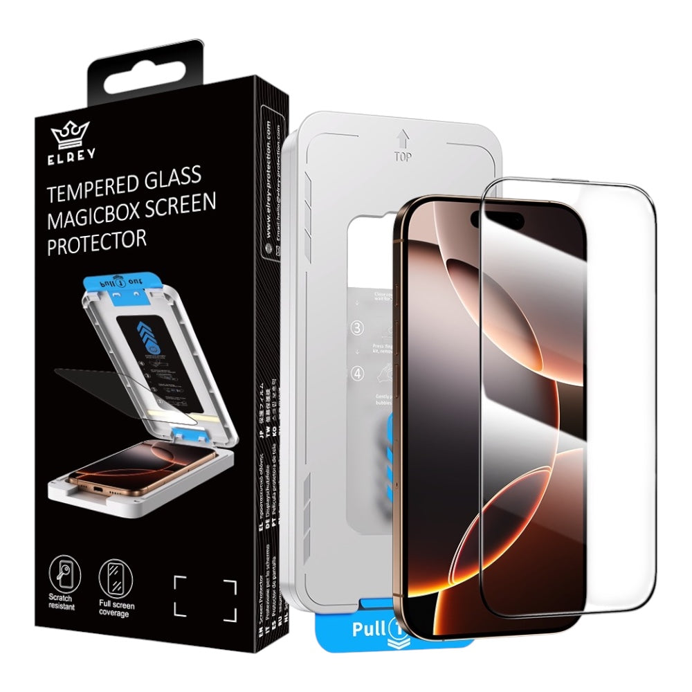 El Rey tempered glass HD magicbox screen protector for iphone 16  plus