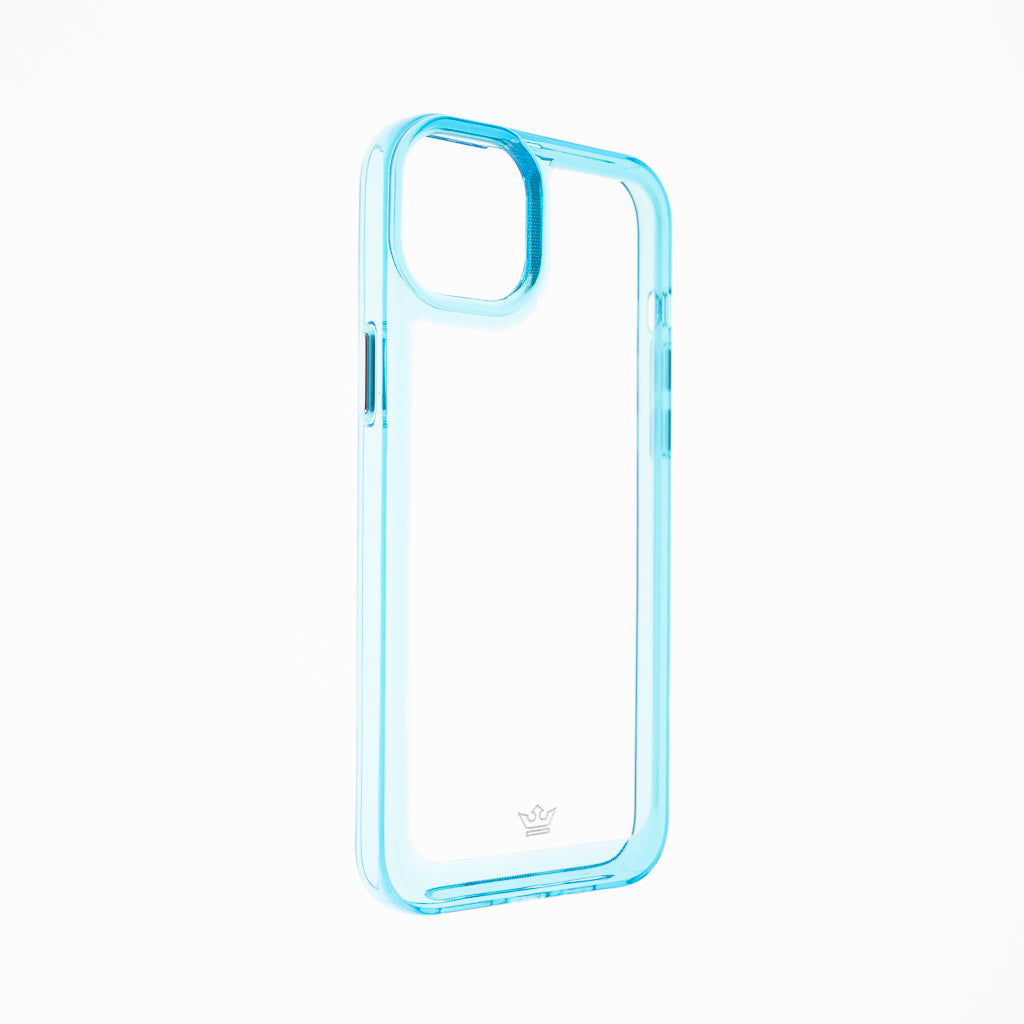 estuche transparente el rey marco de apple iphone 14 color turquesa / transparente