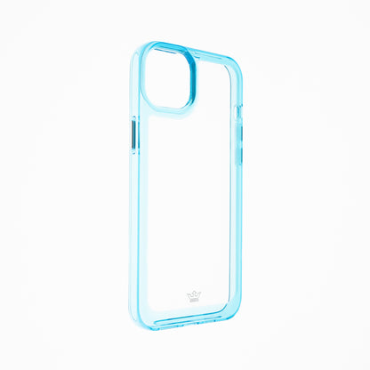 estuche transparente el rey marco de apple iphone 14 color turquesa / transparente