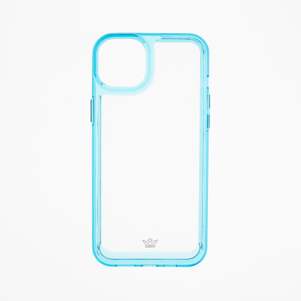 Apple iPhone 14 Plus Transparent Case King Frame Turquoise/Clear