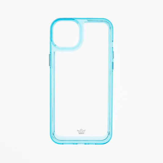 estuche transparente el rey marco de apple iphone 14 plus color turquesa / transparente