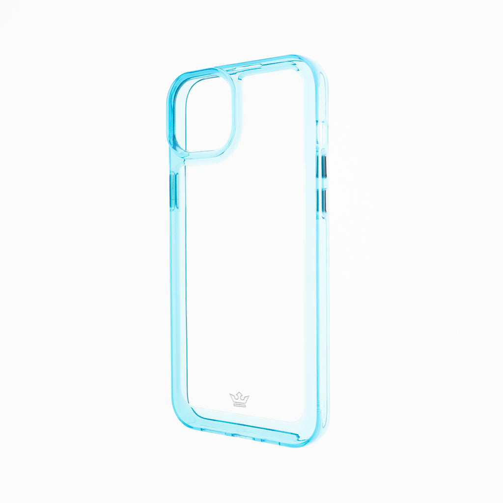 Apple iPhone 14 Plus Transparent Case King Frame Turquoise/Clear