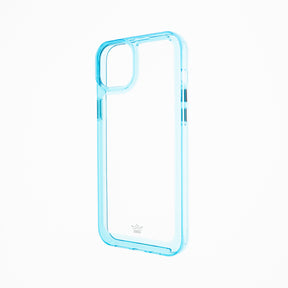 estuches transparente el rey marco de apple iphone 14 plus color turquesa / transparente