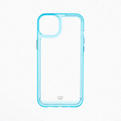 Estuche transparente el rey marco de apple iphone 14 pro color turquesa / transparente