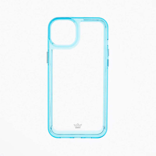 Estuche transparente el rey marco de apple iphone 14 pro color turquesa / transparente