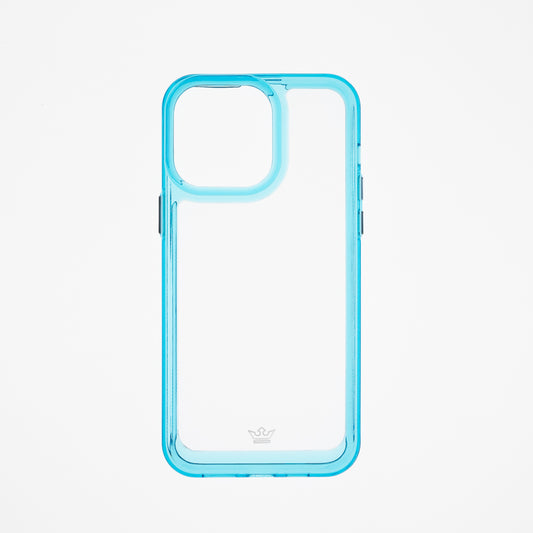Apple iPhone 14 Pro Transparent Case King Frame Turquoise/Clear
