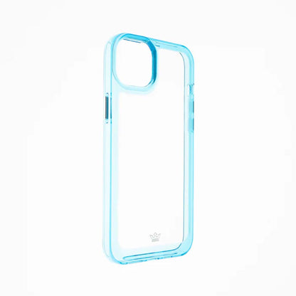 Estuche transparente el rey marco de apple iphone 14 pro color turquesa / transparente