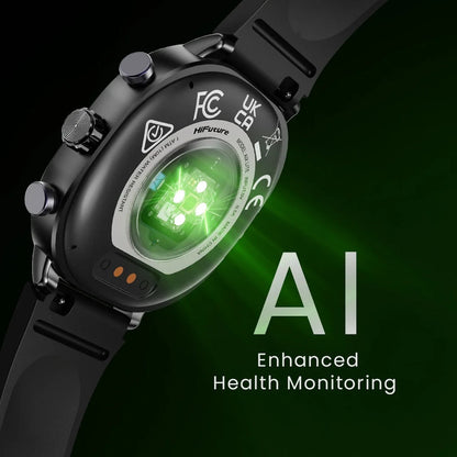 Smartwatch hifuture aix lite 1.43 inch de pantalla Amoled procesador dual core syntra AI con m‡s de 100 modos de deportes banda de silicon