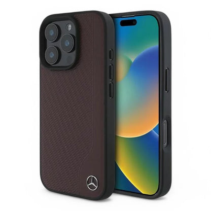 Mercedes-Benz mb hc magsafe wood imitation leather red  iphone 16 pro max