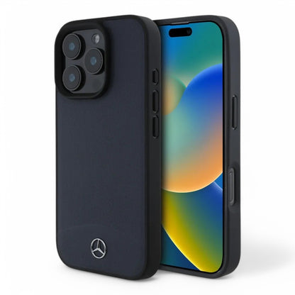 Mercedes-Benz mb hc magsafe textured and plain leather navy iphone 16 pro max