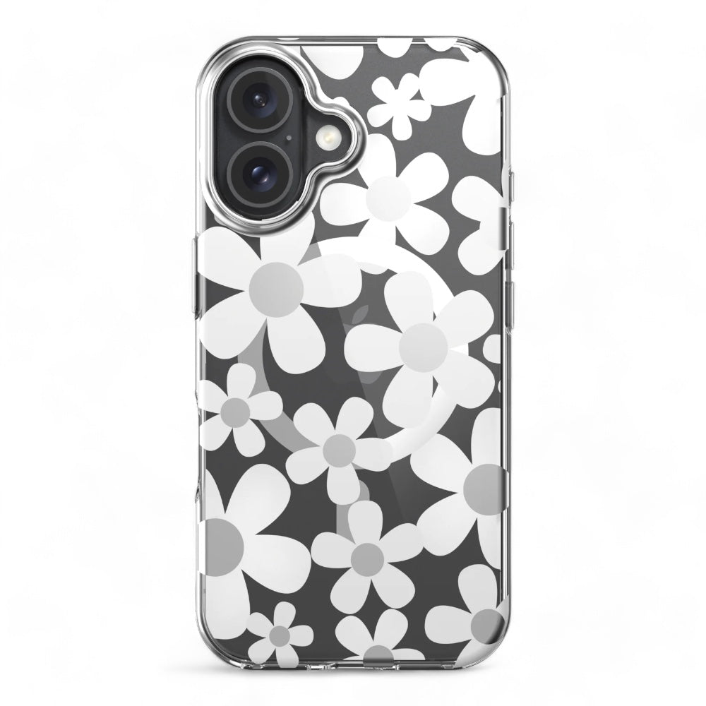 Estuche switcheasy skin iphone 16 plus fleur m 3d patterned shockproof case color blanco