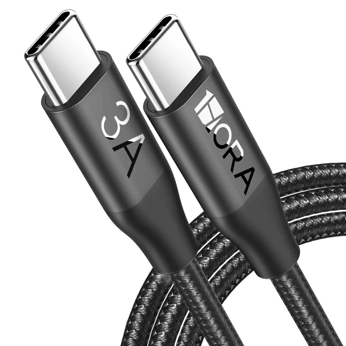 Cable 1hora tipo c a tipo c de carga y datos cab265 color negro