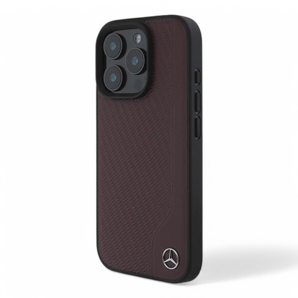 Mercedes-Benz mb hc magsafe wood imitation leather red  iphone 16 pro max