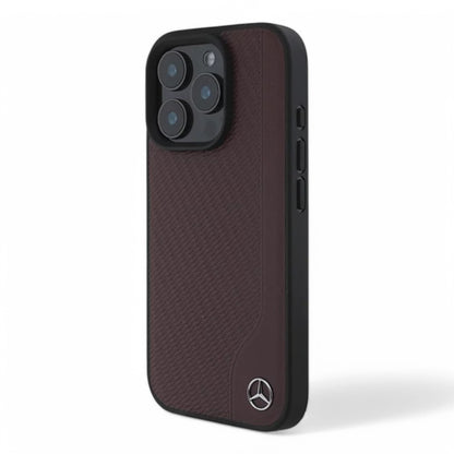 Mercedes-Benz mb hc magsafe wood imitation leather red  iphone 16 pro max