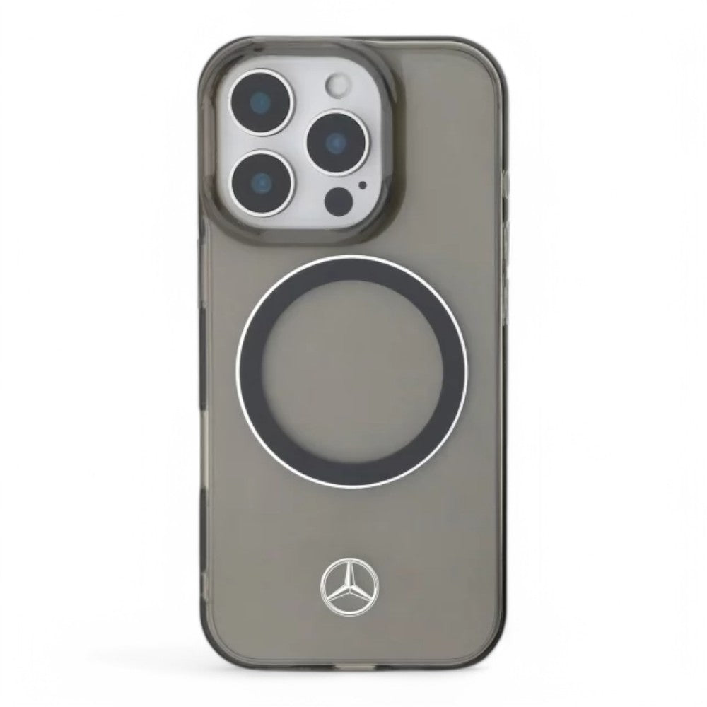 Mercedes-Benz mb hc magsafe transparent pc/tpu silver ring black iphone 16