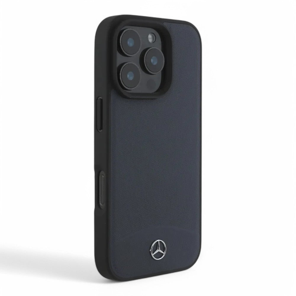 Mercedes-Benz mb hc magsafe textured and plain leather navy iphone 16 pro