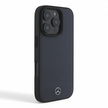 Mercedes-Benz mb hc magsafe textured and plain leather navy iphone 16 pro