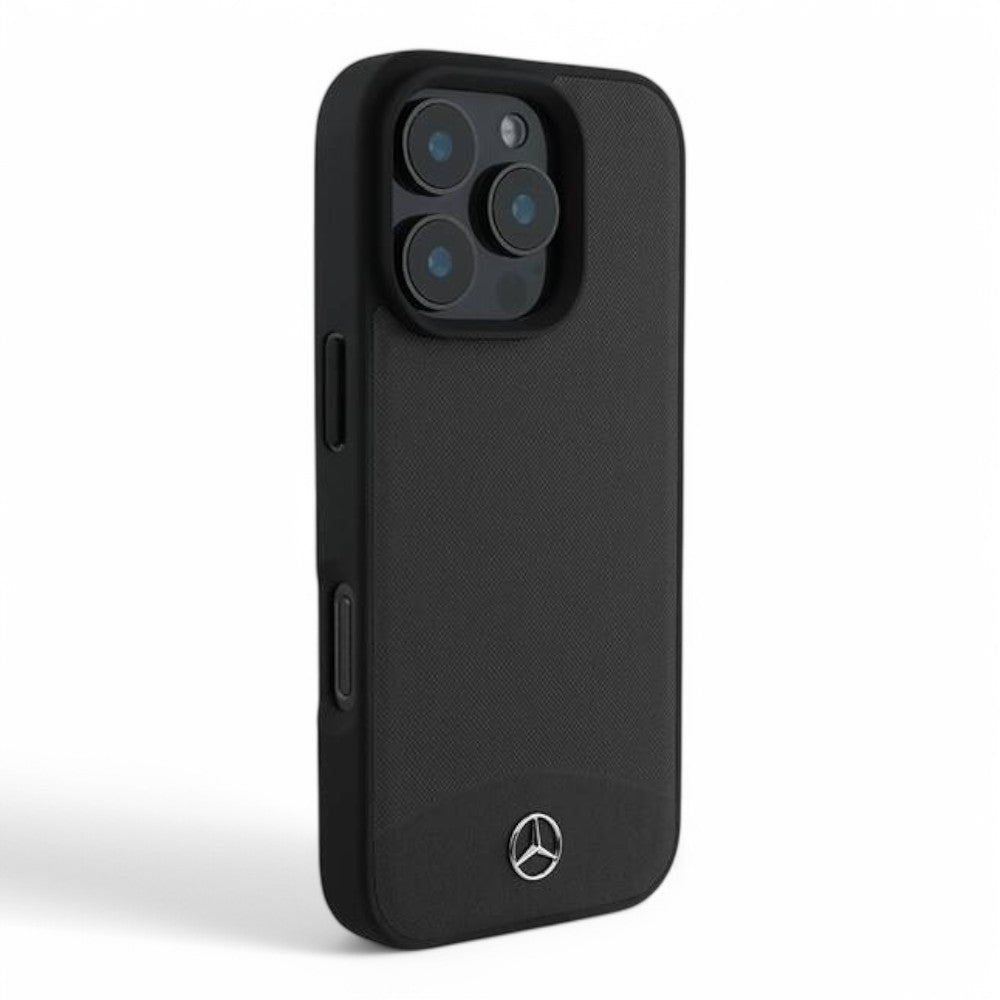 Mercedes-Benz mb hc magsafe textured and plain leather black  iphone 16 pro max